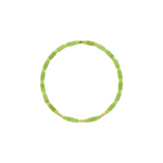 Luis Morais Triple Mini Gold Bamboo on Green Jade Beaded Bracelet