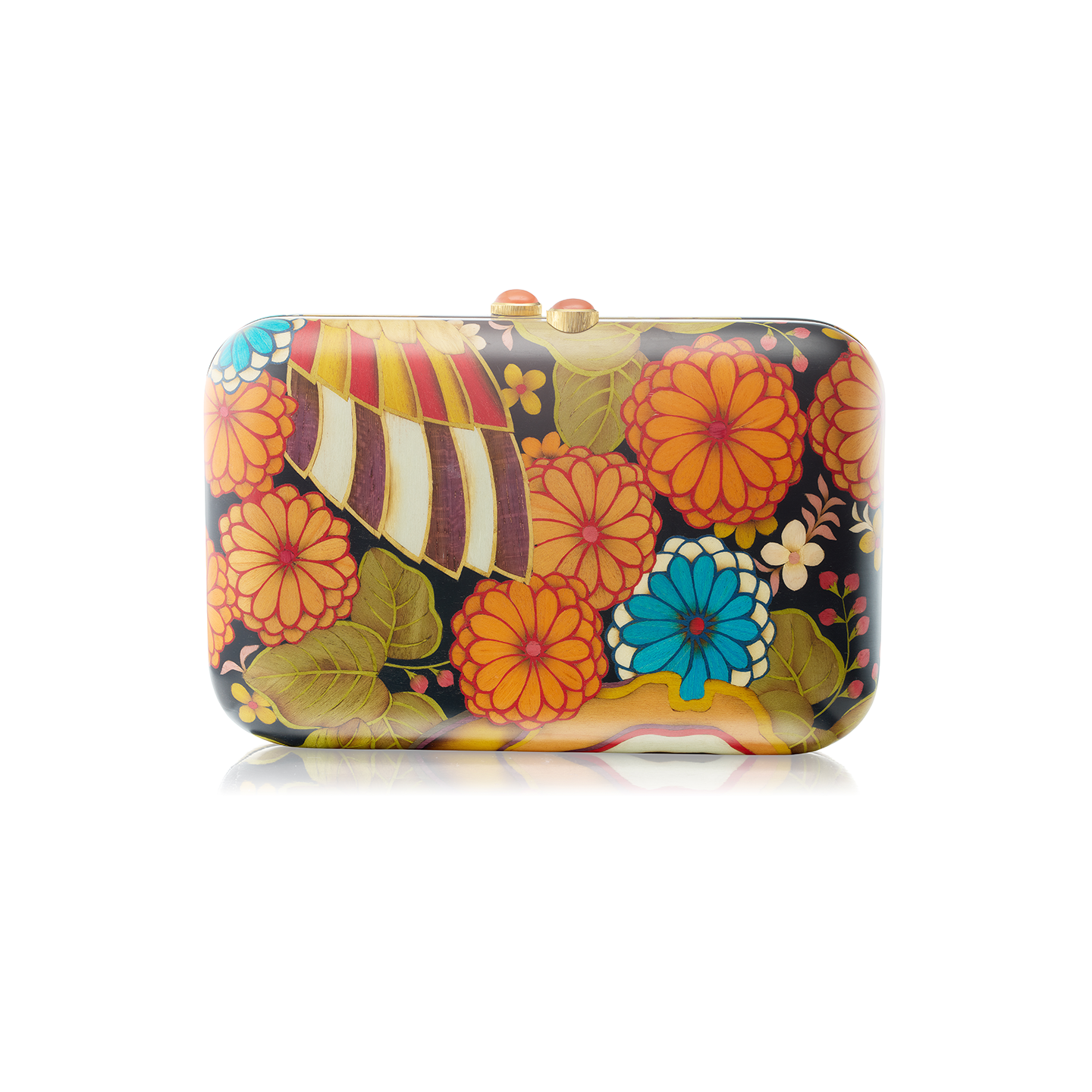 Silvia Furmanovich Chrysanthemum Marquetry Clutch