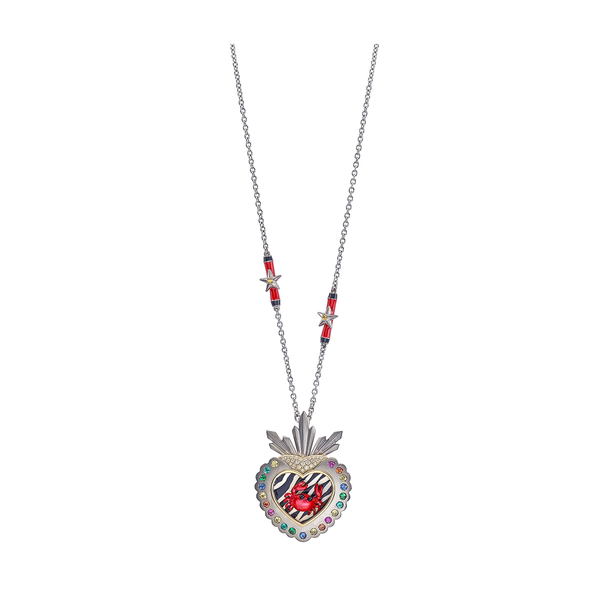 Francesca Villa 'Fantasia' Crab Hand Painted Necklace