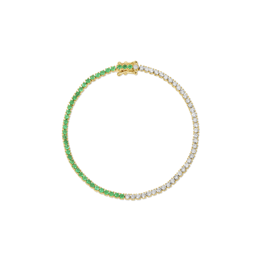 Anita Ko Hepburn Diamond and Emerald Bracelet