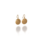 Caroline Ellen Large Pave Cognac Diamond Disk Earring