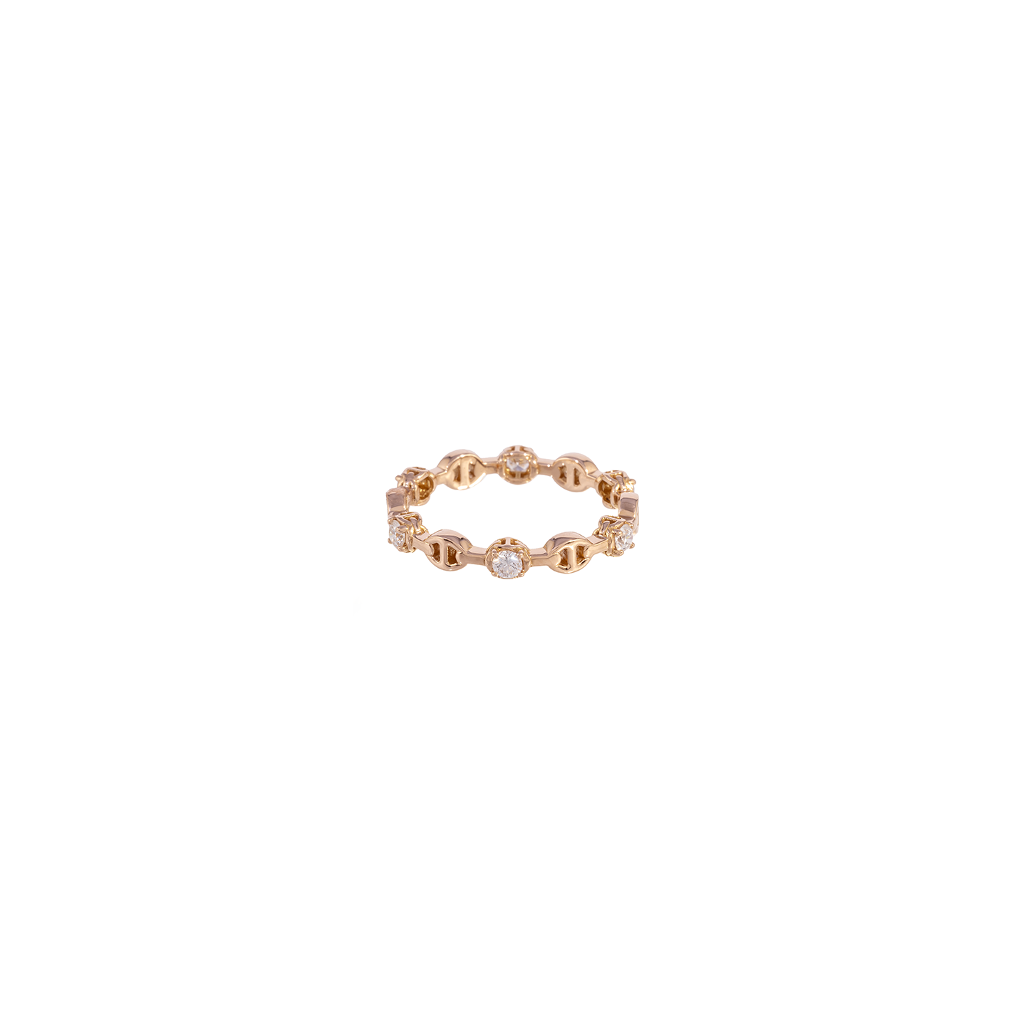 Hoorsenbuhs Micro Tri-Link II Ring with Diamonds