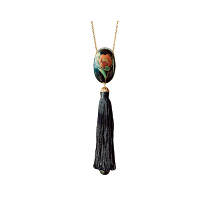 Silvia Furmanovich Rose Pattern Tassel Necklace