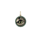 Francesca Villa 'Being Furry' Hand Carved and Painted Crystal Cat Eye Charm