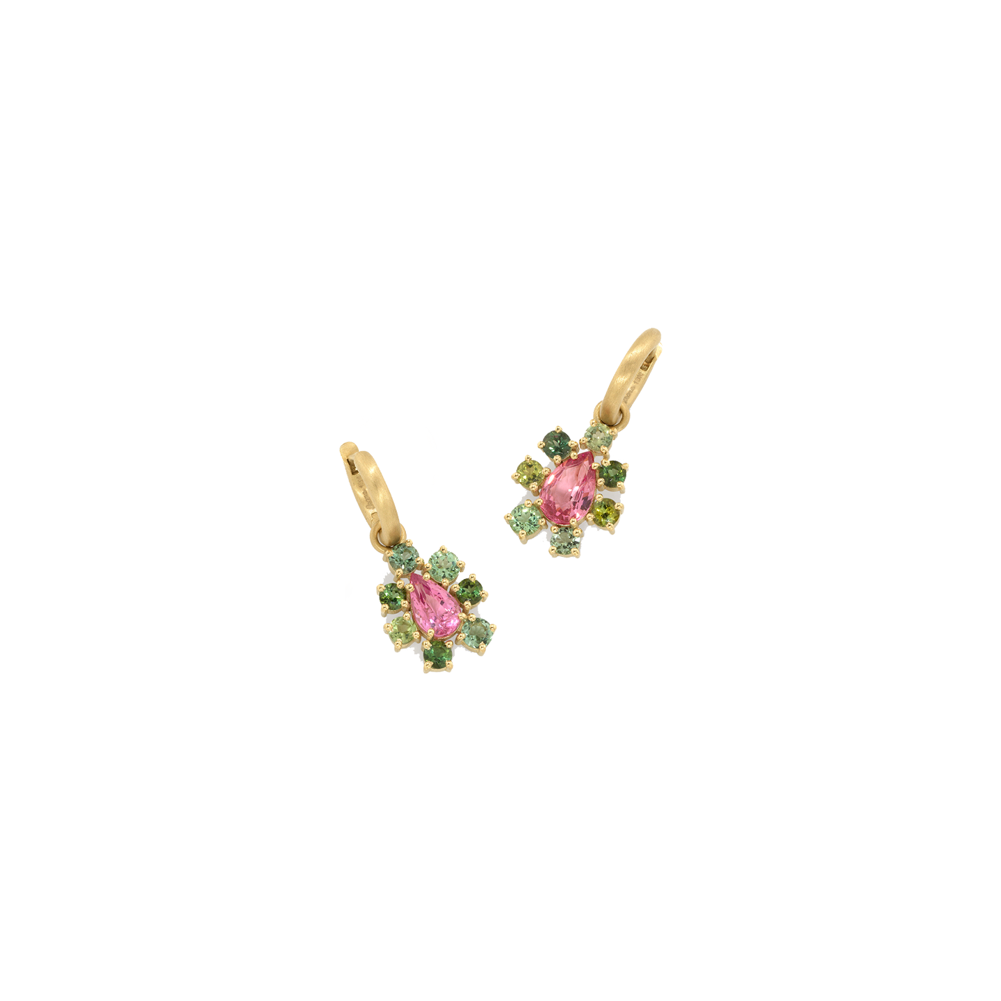 Irene Neuwirth One-of-a-Kind 'Gemmy Gem' Floret Earrings with Spinel and Green Tourmaline