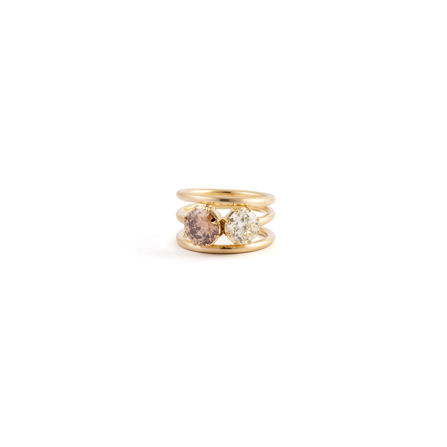 Sylva & Cie Diamond Triple Band Ring