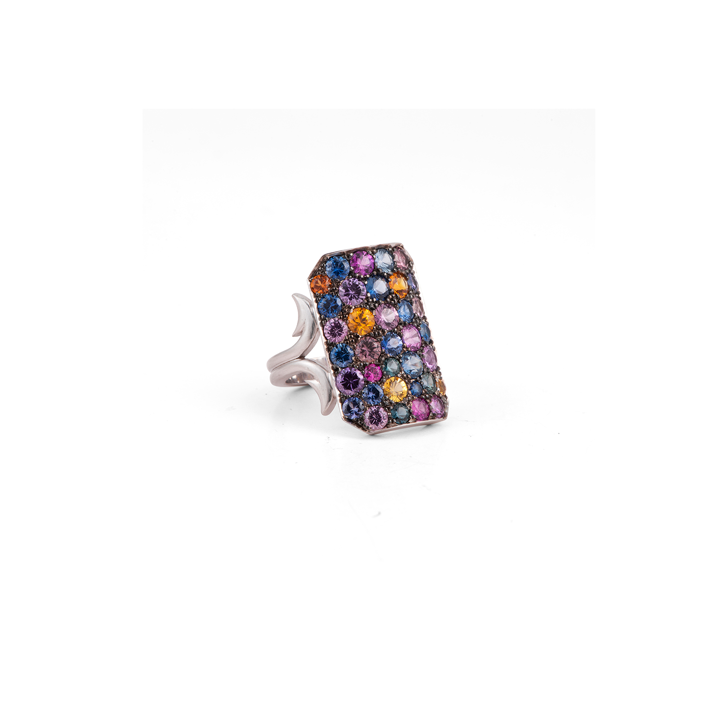 Sylva & Cie Multicolor Sapphire Ten Table Ring