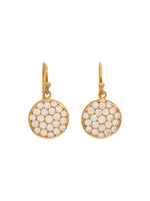 Caroline Ellen Medium Pave Lentil Earrings