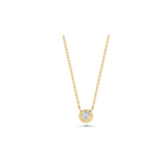Lizzie Mandler Fluted Button Diamond Necklace