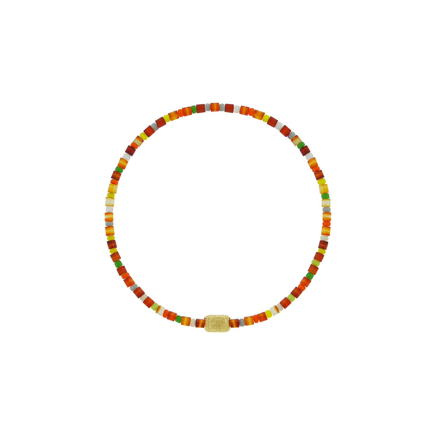 Luis Morais Small Ingot on Beaded Bracelet