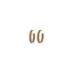 Caroline Ellen Pave Black Diamond Hoop Earrings