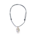 Dezso Grande Pearl Charm on Cord Necklace