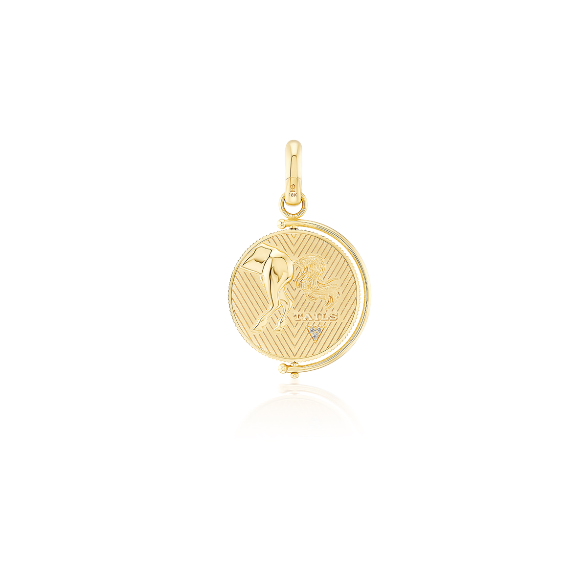Harwell Godfrey Heads or Tails Coin Pendant