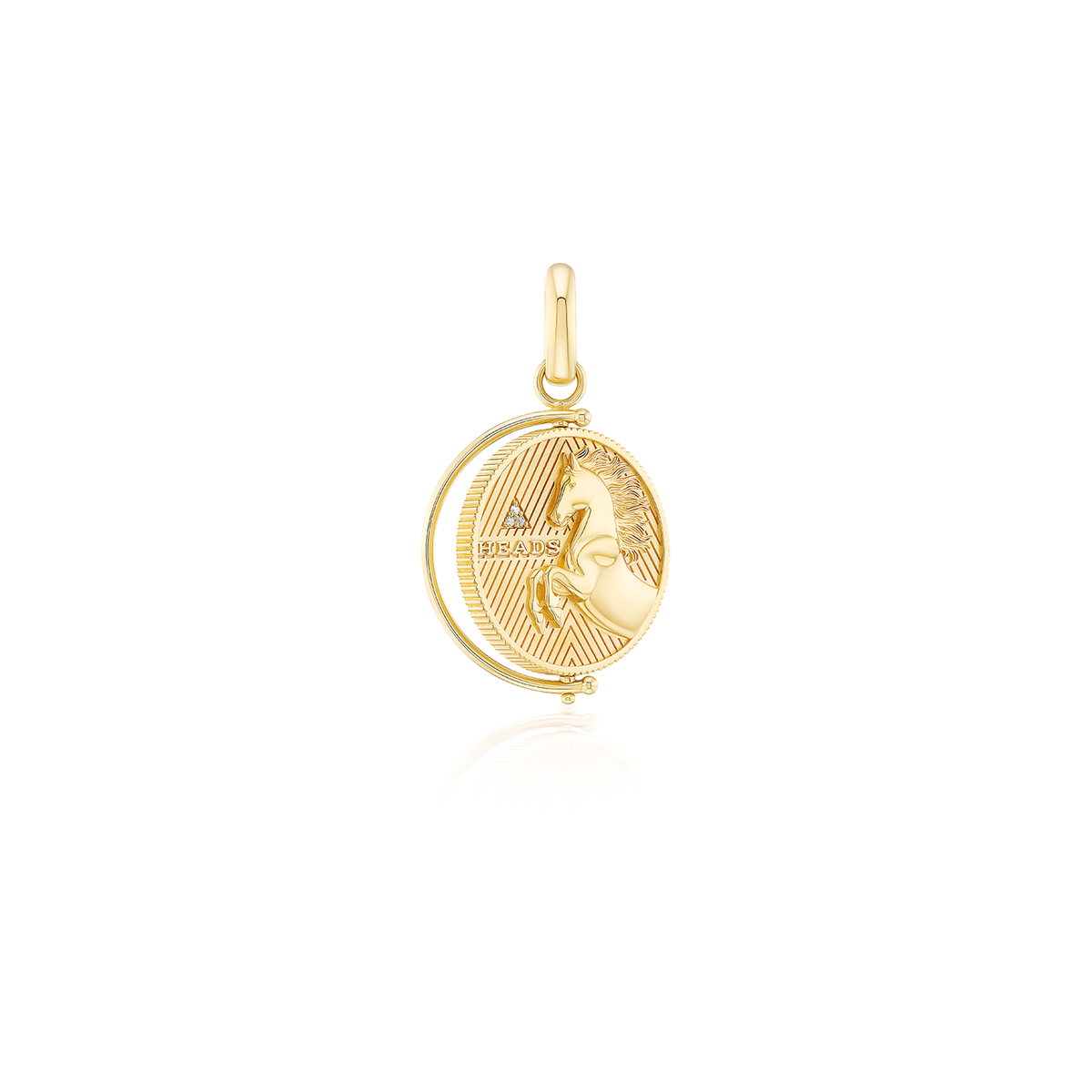 Harwell Godfrey Heads or Tails Coin Pendant