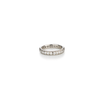 Caroline Ellen Pave Diamond Rounded Platinum Band
