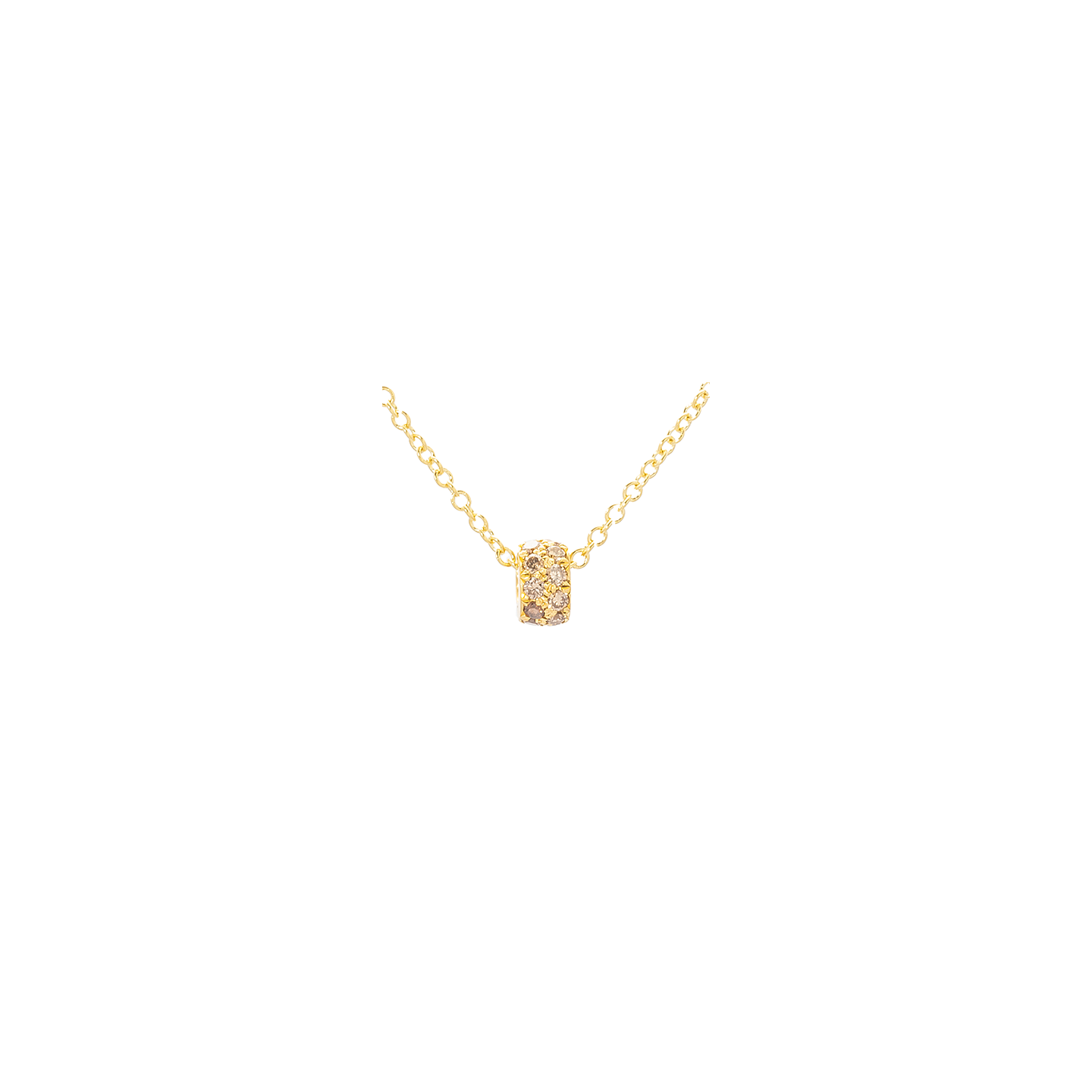 Caroline Ellen Cognac Diamond Rondelle Necklace