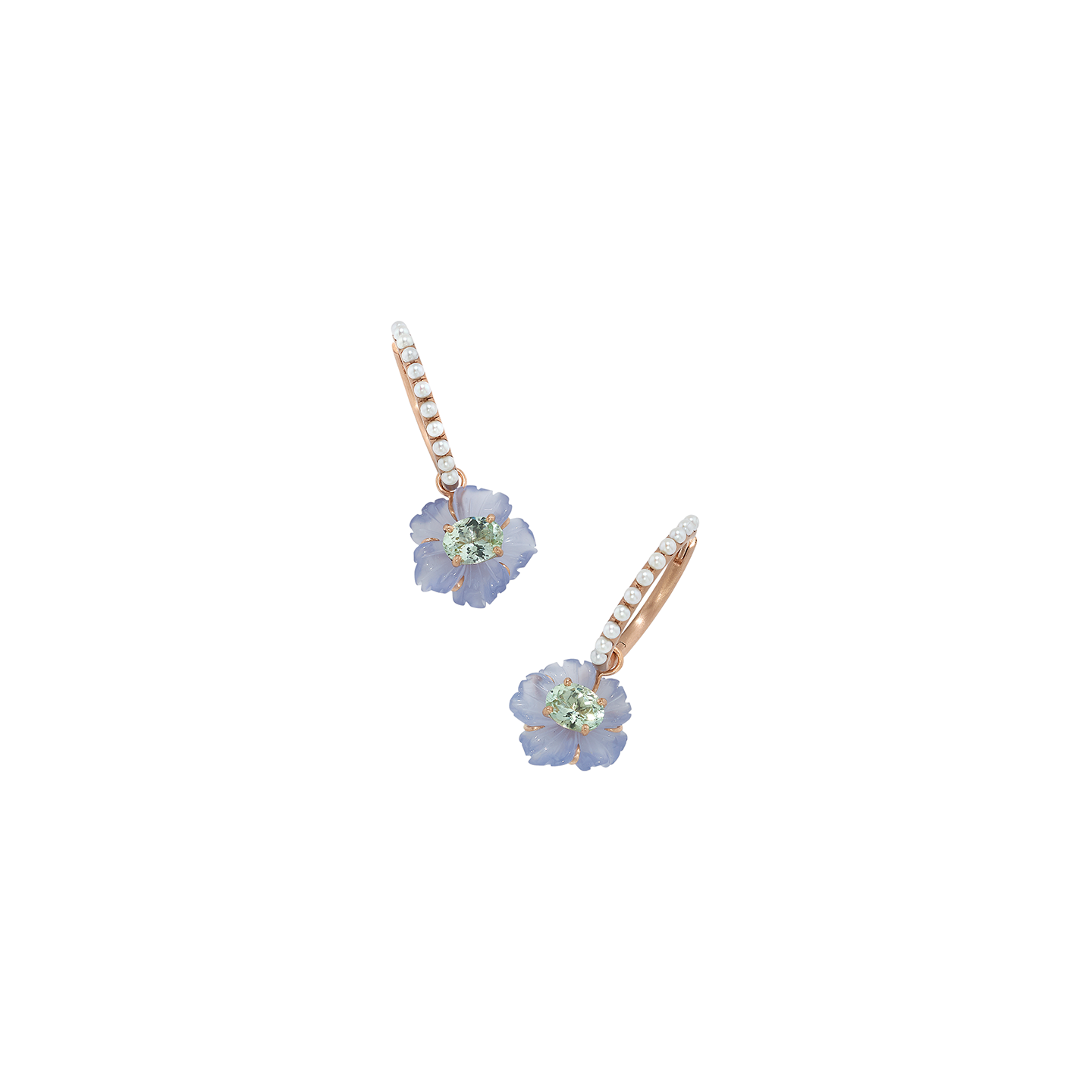 Irene Neuwirth One-of-a-kind 'Tropical Flower' Jeweled Hoops