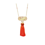 Silvia Furmanovich Bird Pattern Tassel Necklace