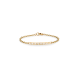 Caroline Ellen Long Bar Bracelet with Pave Rosecut Diamonds