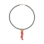 Dezso Coral Seahorse Charm with Citrine