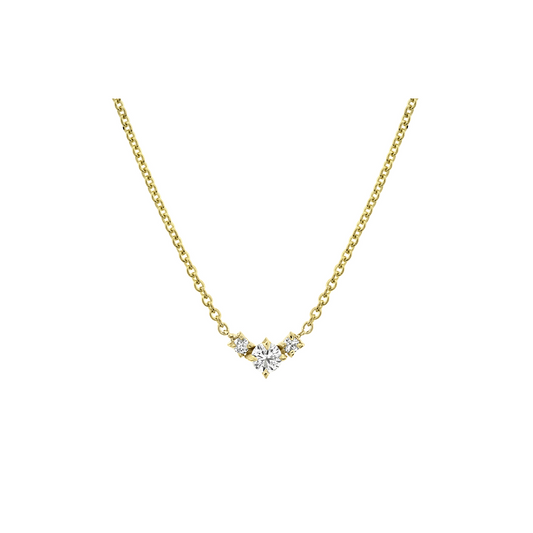Lizzie Mandler Eclat Triple V Diamond Necklace