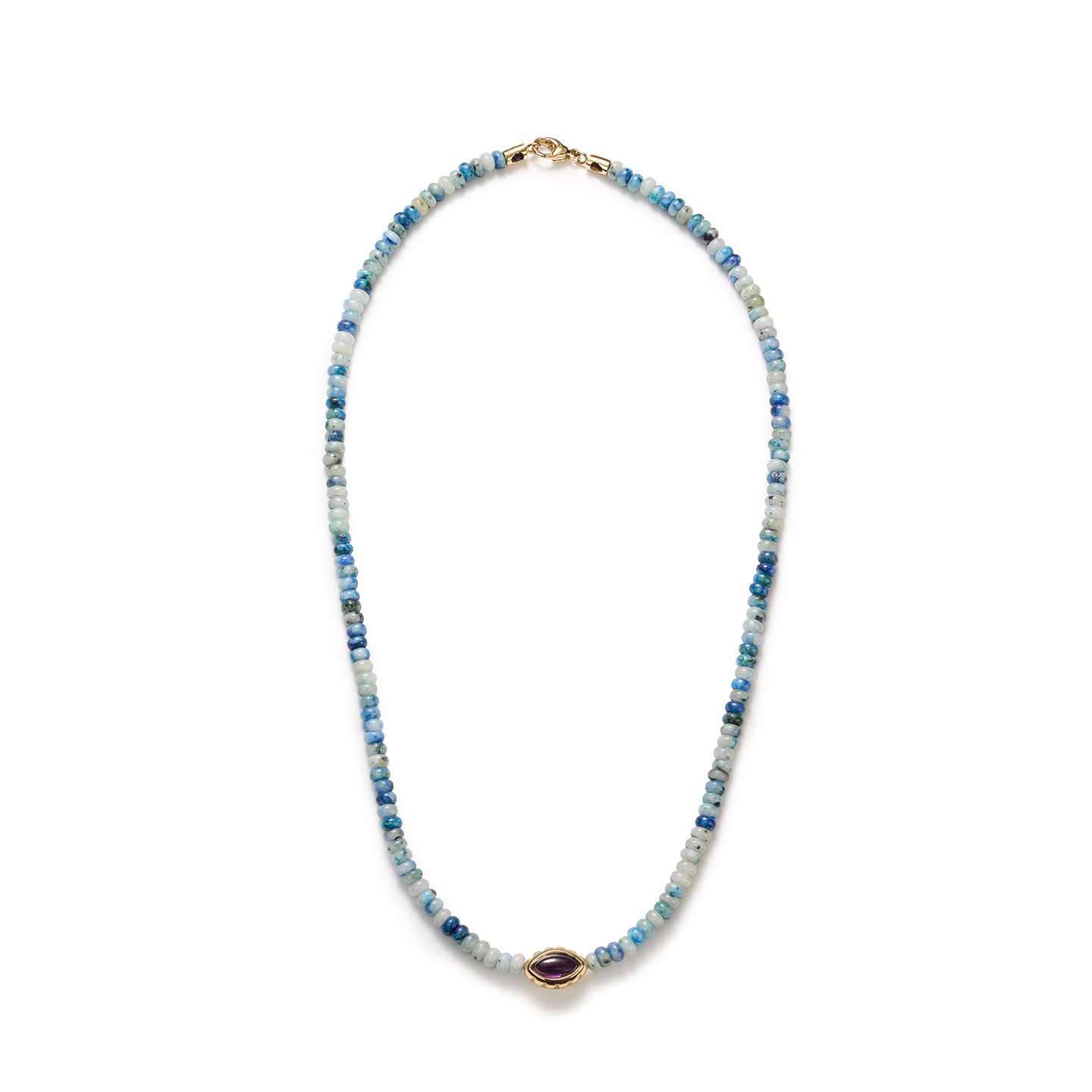 Luis Morais Amethyst Eye of the Idol on Beaded Necklace