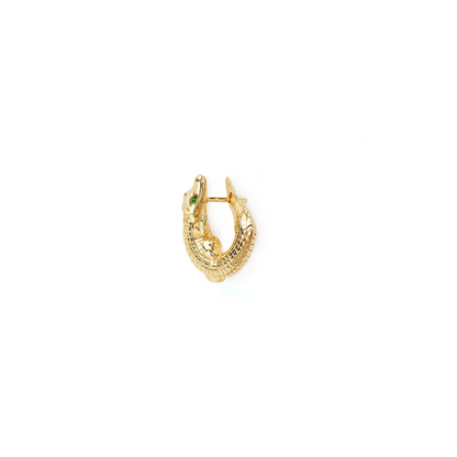 Bibi Van Der Velden Alligator Yellow Gold Twist Earring