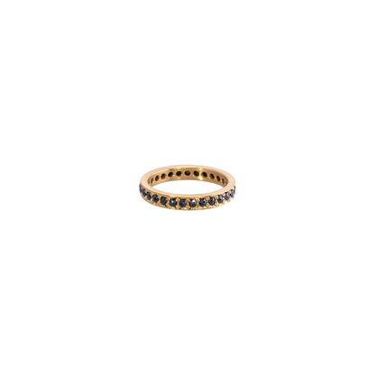 Caroline Ellen Flat Pave Black Diamond Ring