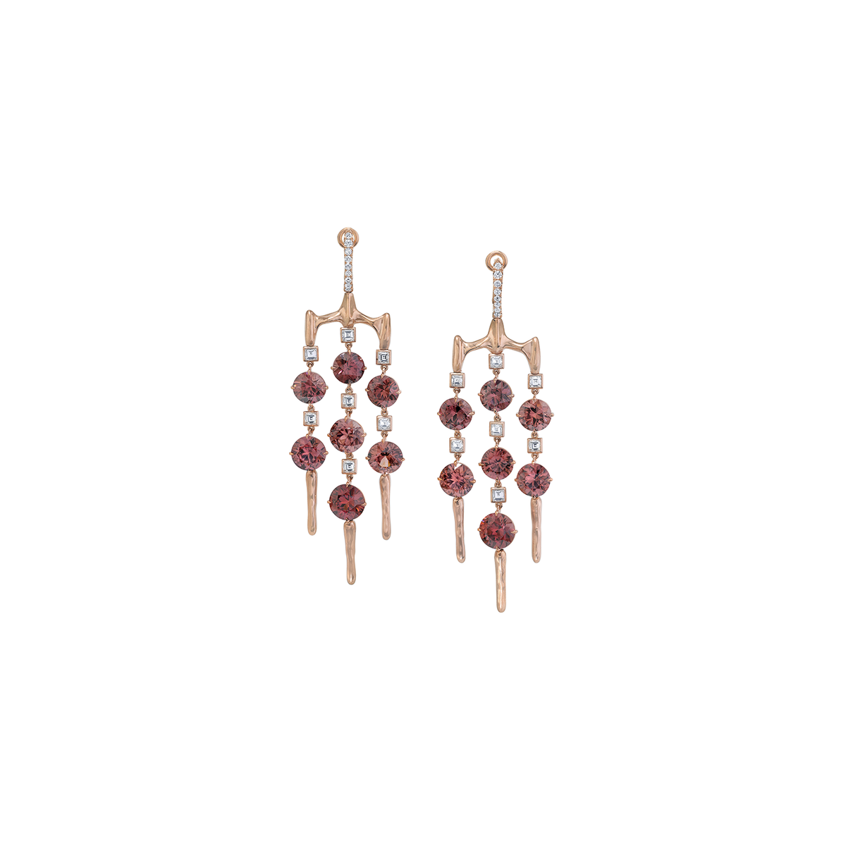 VRAM One-of-a-Kind Zircon Chrona Chandelier Earrings