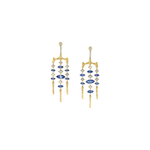 VRAM One-of-a-Kind Chrona Blue Sapphire and Diamond Chandelier Earrings