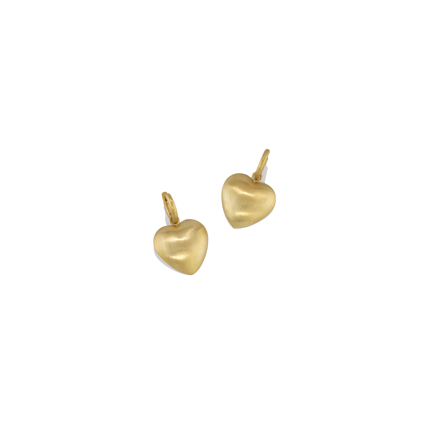Irene Neuwirth Large Puffed Gold 'Love' Huggies