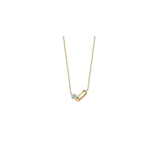 Lizzie Mandler OG Link and Diamond Necklace