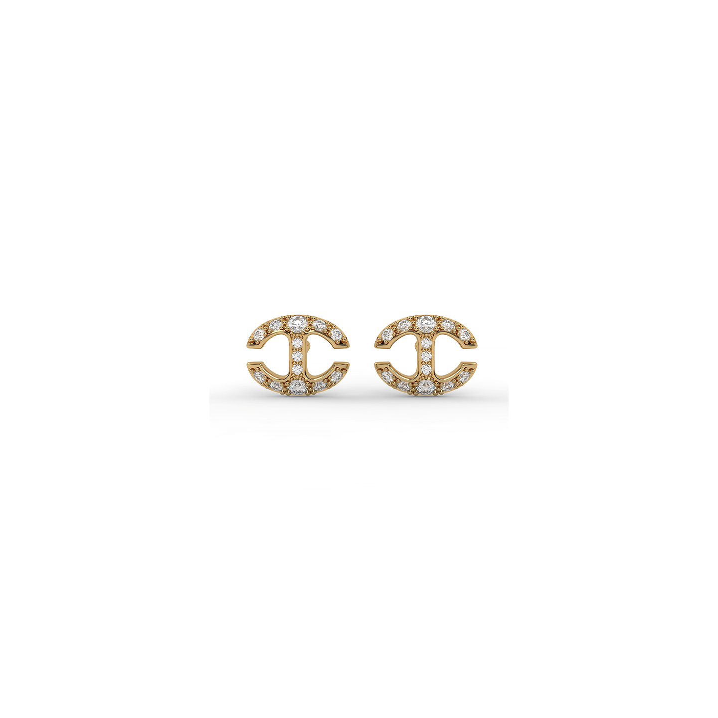 Hoorsenbuhs Small Link Diamond Studs