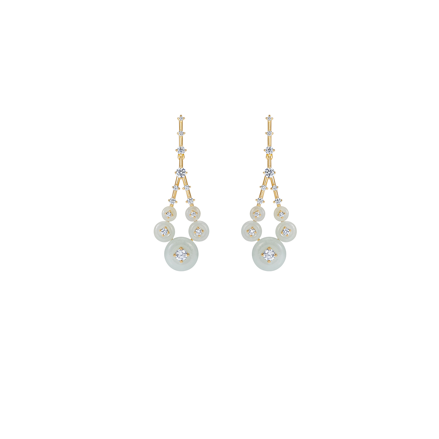 Fernando Jorge 'Surround' Gravity Small Earrings with Milky Aquamarine