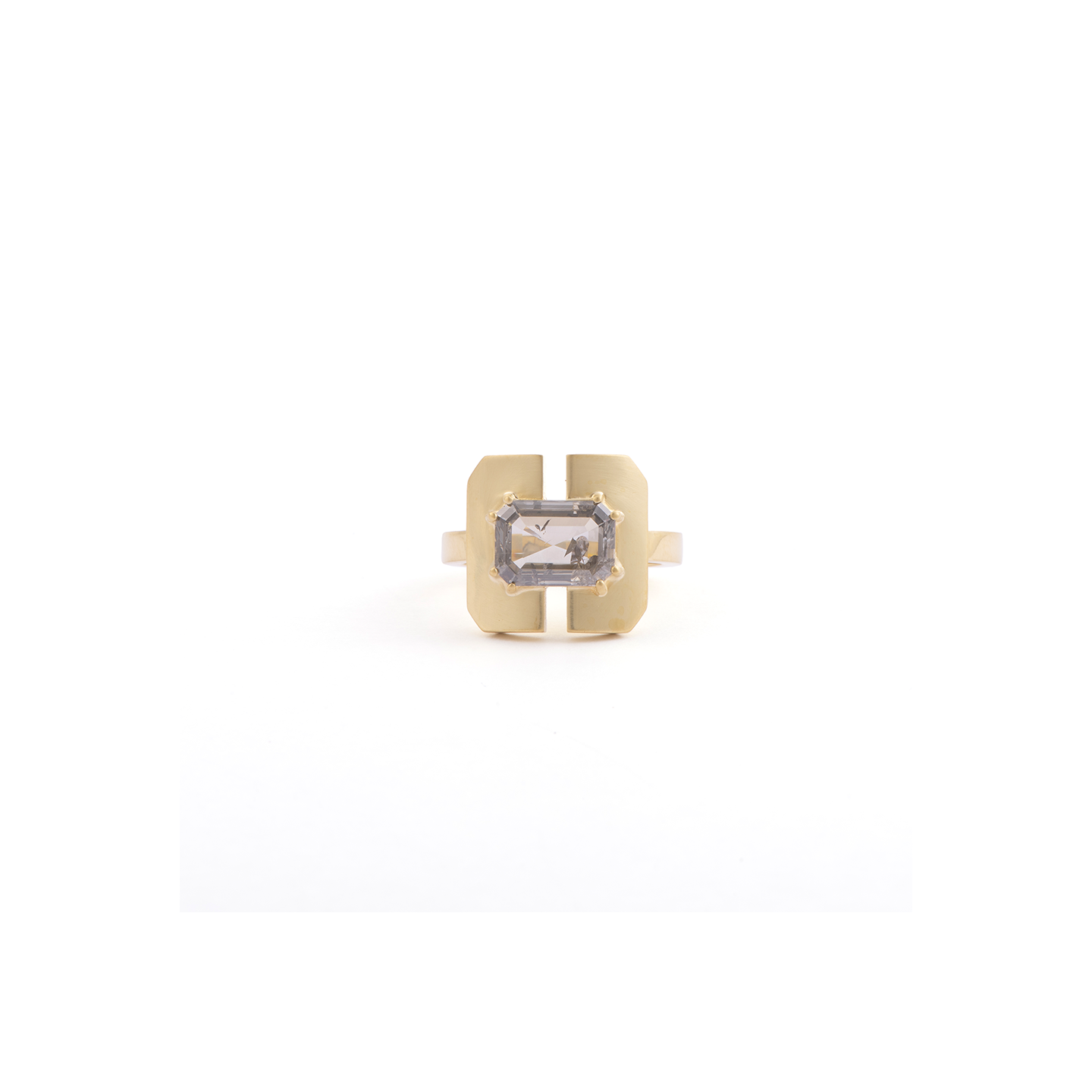 Sylva & Cie Grey Diamond Kelly Ring