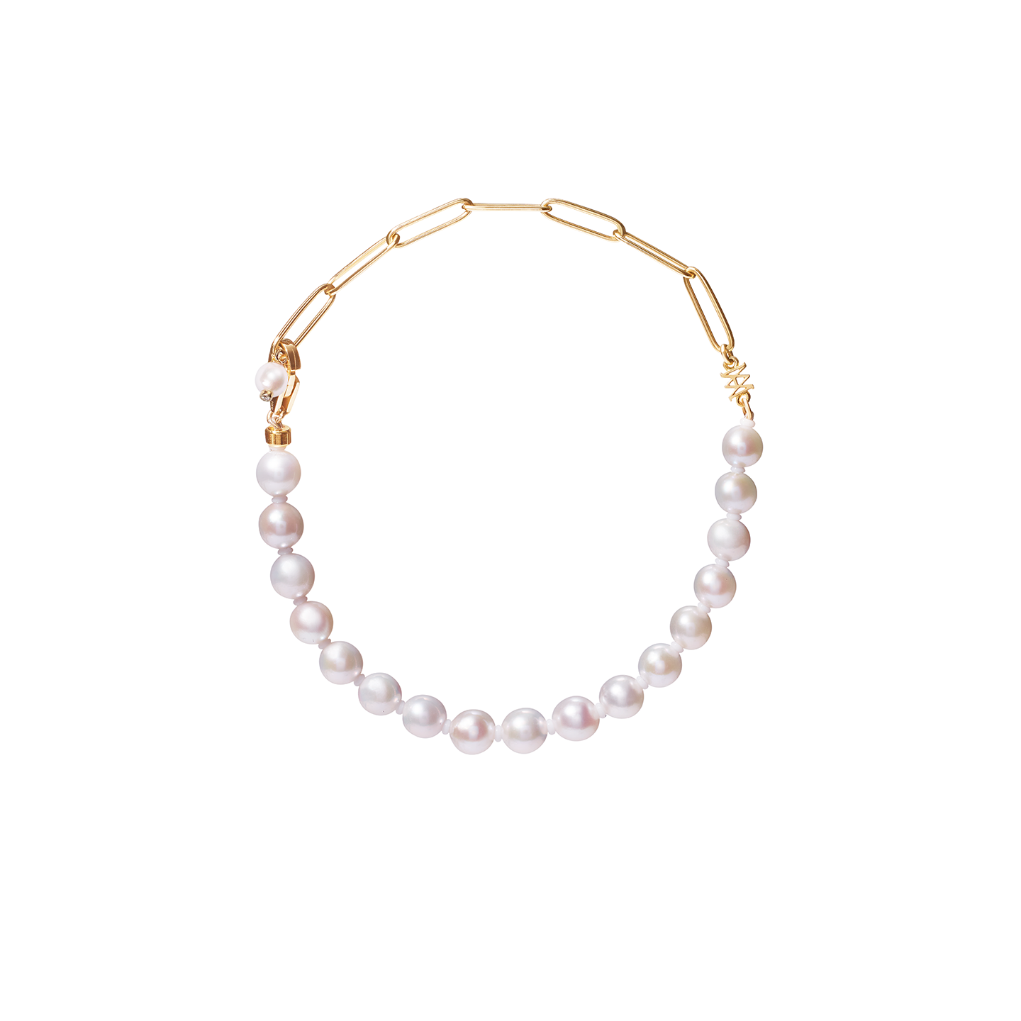 MIlamore Classic Pearl Duo Chain Bracelet