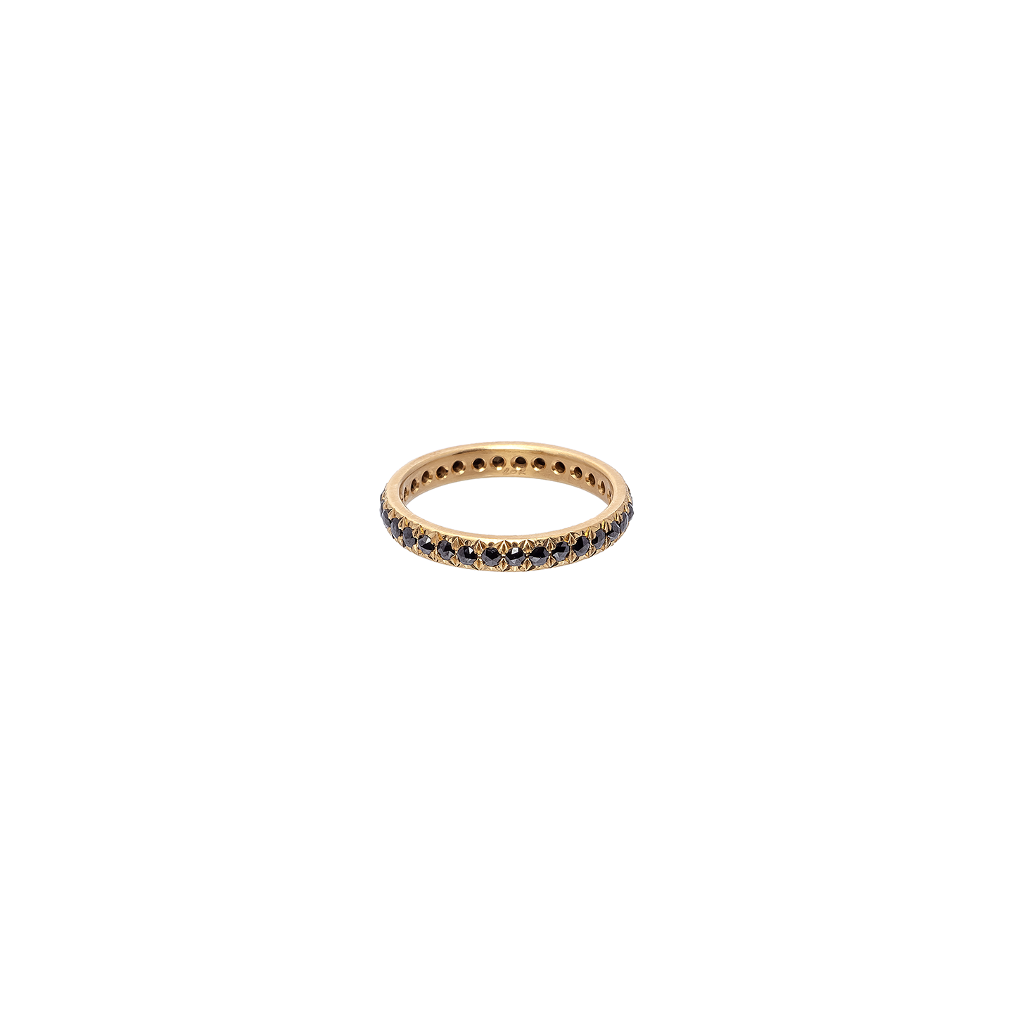 Caroline Ellen Narrow Pave Black Diamond Ring