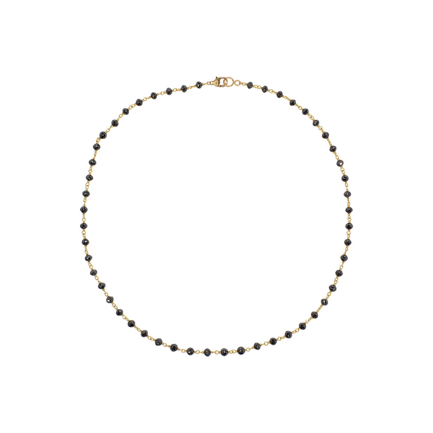 Caroline Ellen Black Diamond Bead Wrap Necklace