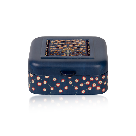 Silvia Furmanovich Marquetry Box with Indian Rug Application