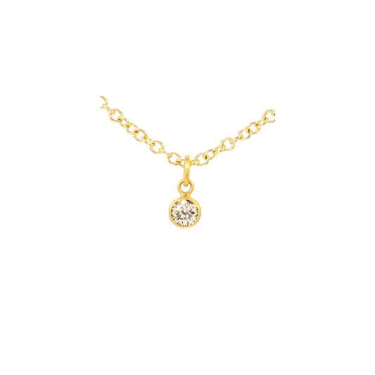 Caroline Ellen Cognac Diamond Pendant Necklace