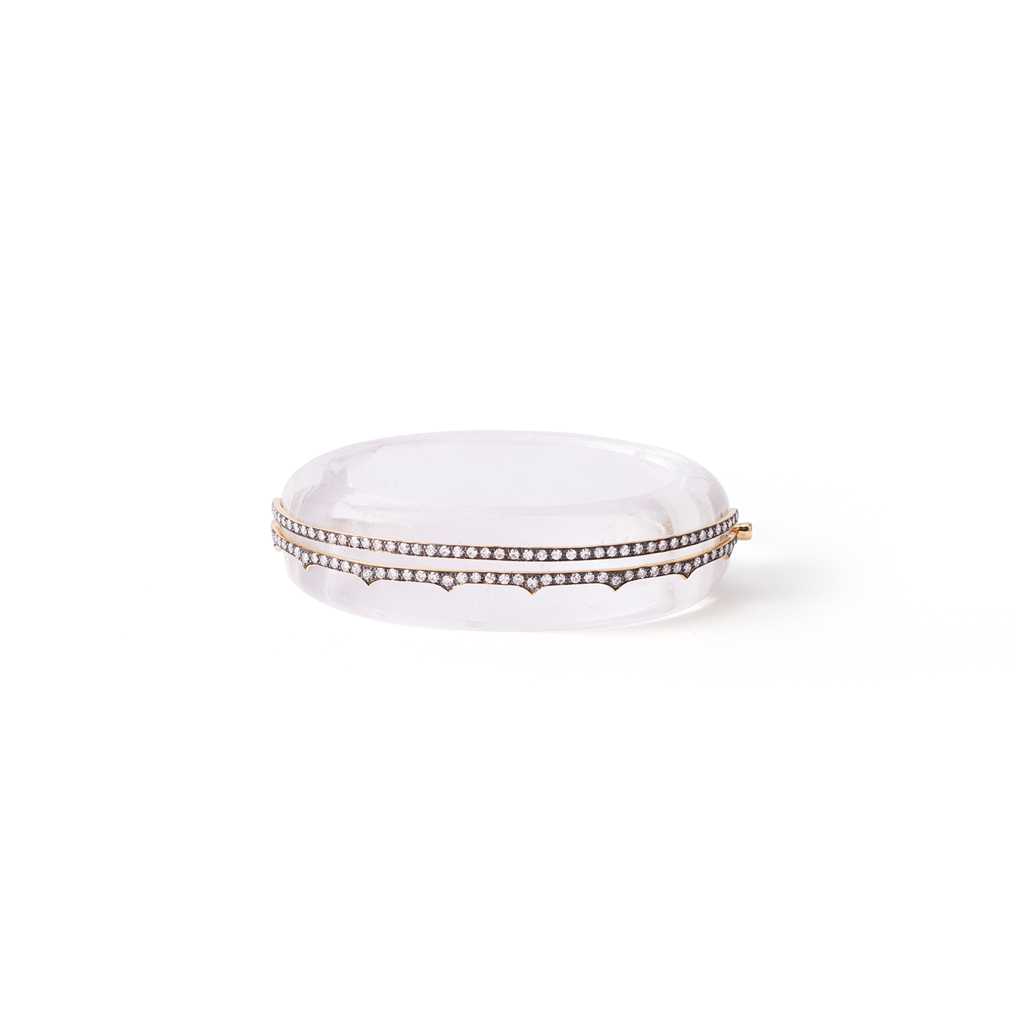 Sylva & Cie White Quartz Thorn Bangle