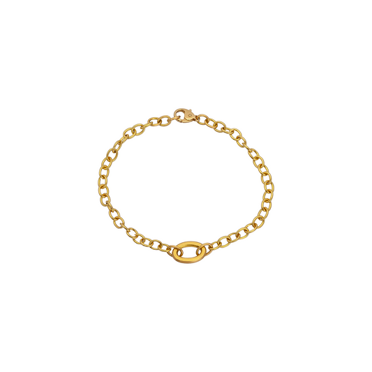 Caroline Ellen Small Oval Chain Bracelet