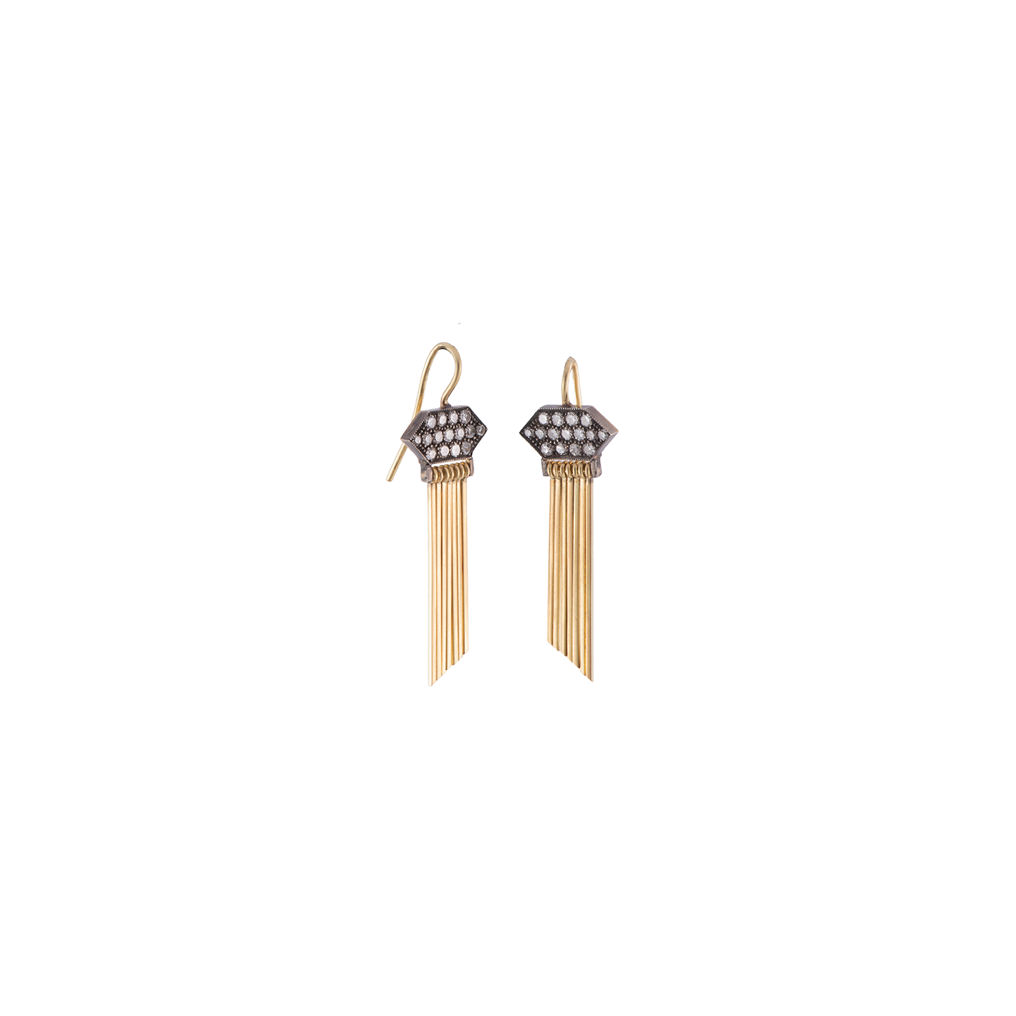 Sylva & Cie Hexagon Sima Ten Table Earrings