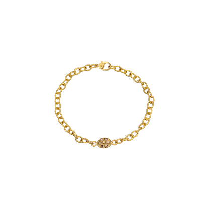 Caroline Ellen Small Cognac Diamond Nugget Bracelet