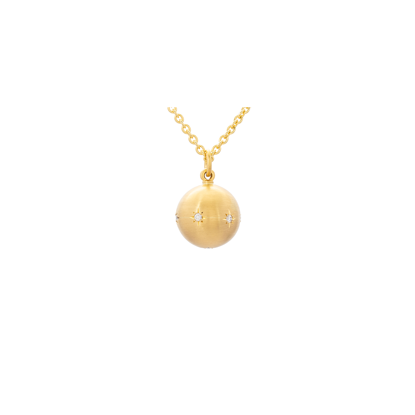 Caroline Ellen 16mm Ball Pendant with Star Set Diamonds