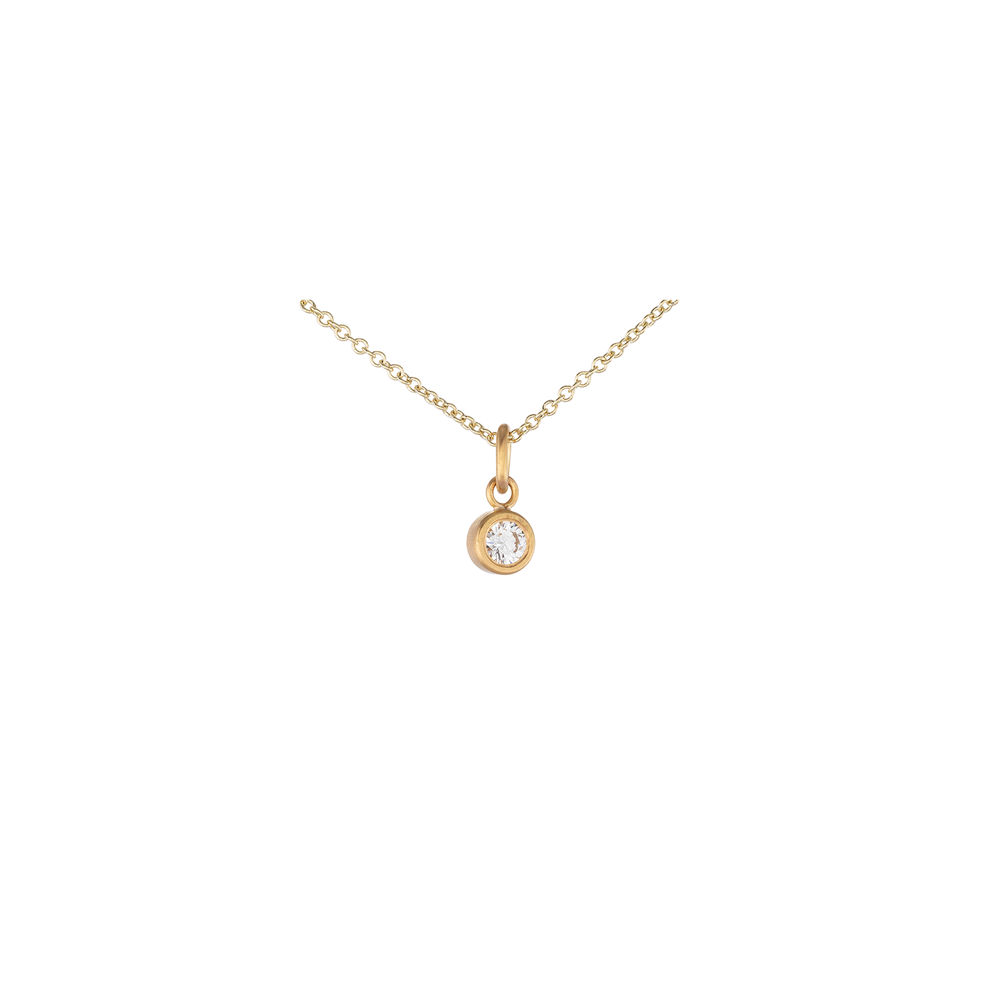 Caroline Ellen Round White Diamond Pendant