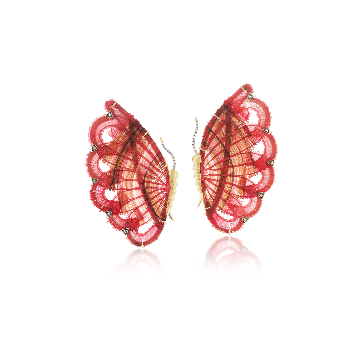 Silvia Furmanovich Horse Mane Butterfly Earrings