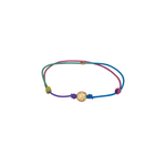 Luis Morais Small Torx Screw Disk on Rainbow Cord Bracelet