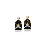 Silvia Furmanovich 'Silk Road' Sun Onyx Earrings with Diamond and Pearl