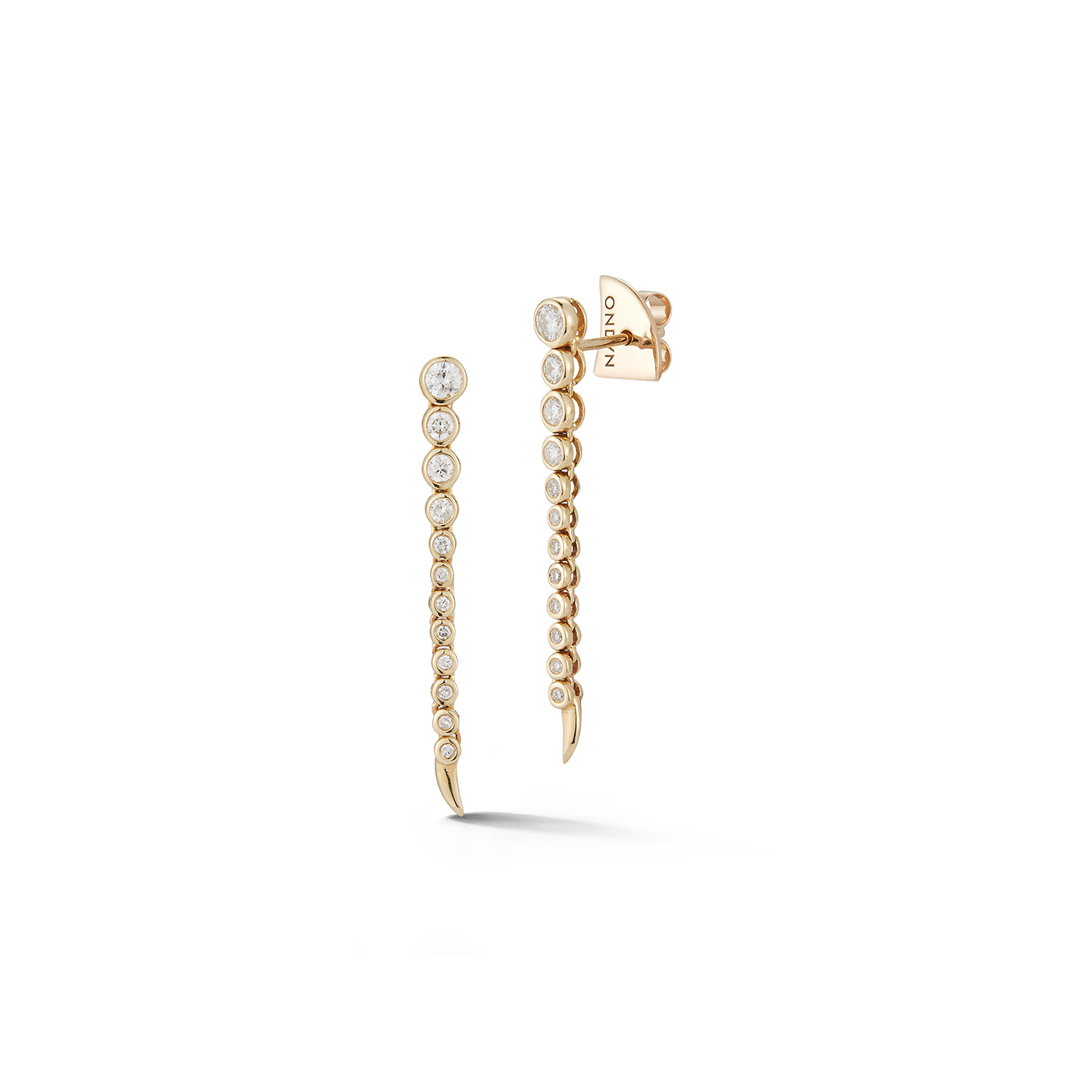 Ondyn Short Continuum Diamond Earrings